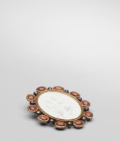 Bottega Veneta® Brique Brown Porcelain Verre Irise Zircon Silver Pendant Bottega Veneta® Brique Brown Porcelain Verre Irise Zircon Silver Pendant