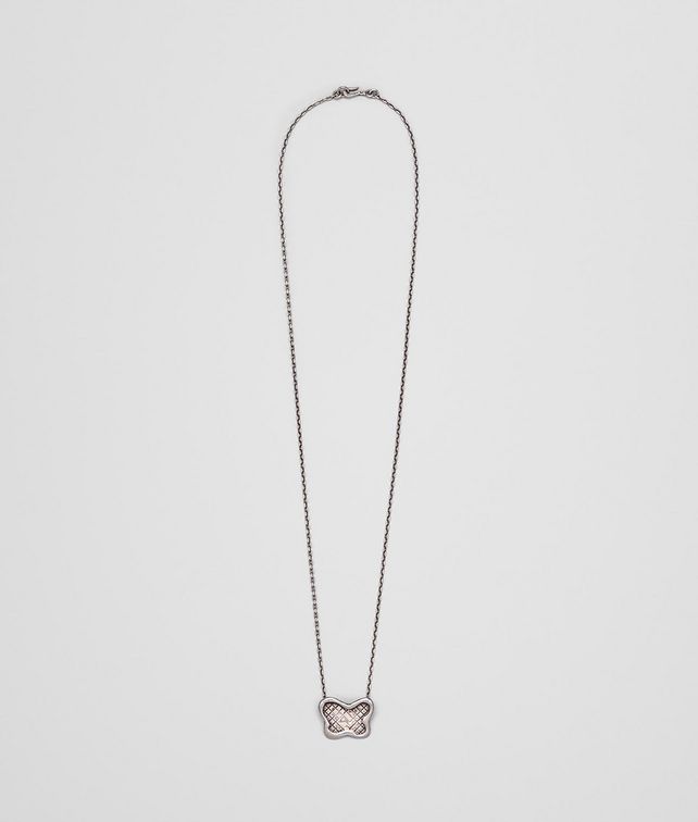 BOTTEGA VENETA NECKLACE IN SILVER AND INTRECCIATO DETAILS Necklace D fp