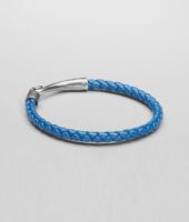 Bottega Veneta® Électrique Intrecciato Oxidized Silver Nappa Bracelet Bottega Veneta® Électrique Intrecciato Oxidized Silver Nappa Bracelet