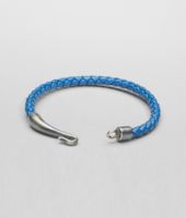 Bottega Veneta® Électrique Intrecciato Oxidized Silver Nappa Bracelet Bottega Veneta® Électrique Intrecciato Oxidized Silver Nappa Bracelet