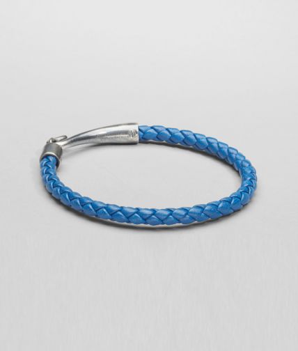 BOTTEGA VENETA - Électrique Intrecciato Oxidized Silver Nappa Bracelet
