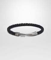 Bottega Veneta® Nero Intrecciato Oxidized Silver Nappa Bracelet Bottega Veneta® Nero Intrecciato Oxidized Silver Nappa Bracelet