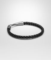 Bottega Veneta® Nero Intrecciato Oxidized Silver Nappa Bracelet Bottega Veneta® Nero Intrecciato Oxidized Silver Nappa Bracelet