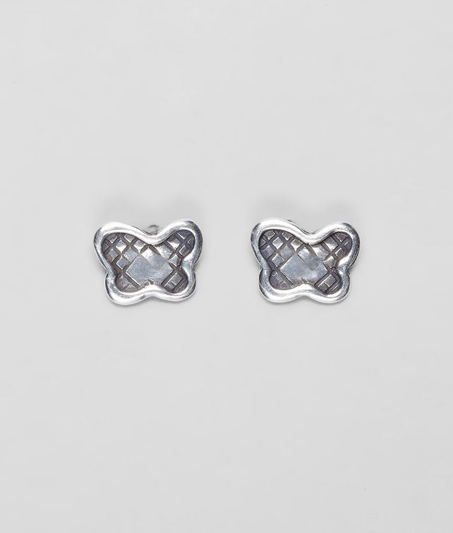 BOTTEGA VENETA EARRINGS IN SILVER, INTRECCIATO DETAILS Earrings D fp