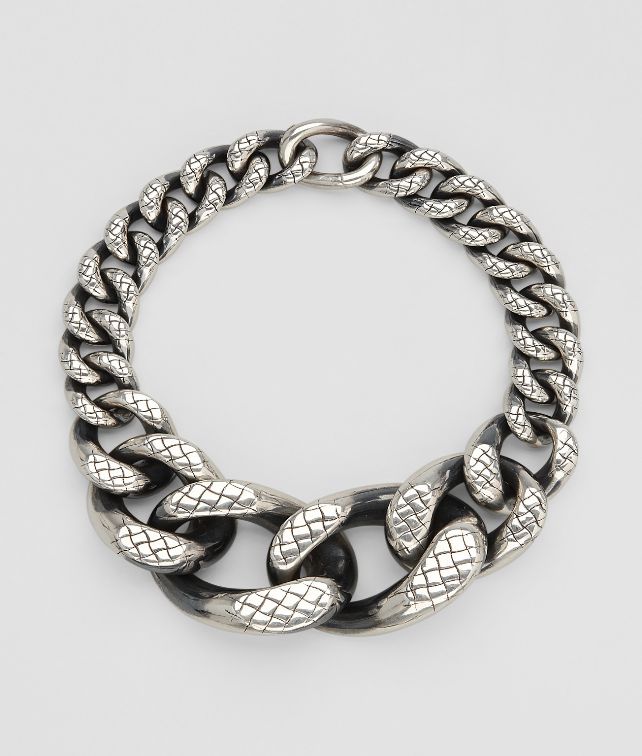 BOTTEGA VENETA Intreccio Svanito Silver Necklace Necklace D fp
