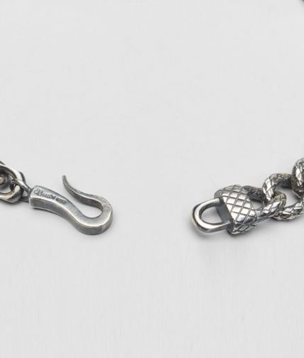 BOTTEGA VENETA - Bracciale in Argento Anticato Intrecciato