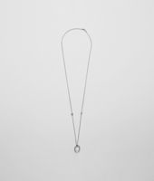 Bottega Veneta® Intrecciato Oxidized Silver Pendant Bottega Veneta® Intrecciato Oxidized Silver Pendant