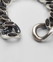 Bottega Veneta® Nero Intrecciato Nappa Intreccio Svanito Silver Bracelet Bottega Veneta® Nero Intrecciato Nappa Intreccio Svanito Silver Bracelet