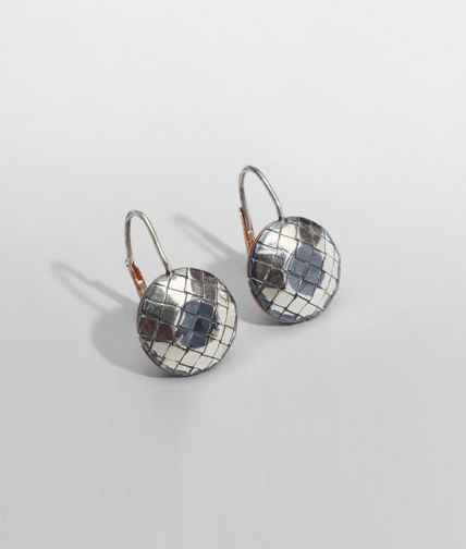 BOTTEGA VENETA - Orecchini Oro Bruciato in Argento Intreccio Svanito