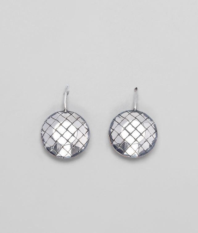 BOTTEGA VENETA EARRINGS IN SILVER, INTRECCIATO DETAILS Earrings D fp