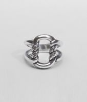 Bottega Veneta® Intreccio Svanito Silver Ring Bottega Veneta® Intreccio Svanito Silver Ring