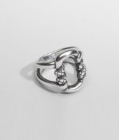 Bottega Veneta® Intreccio Svanito Silver Ring Bottega Veneta® Intreccio Svanito Silver Ring
