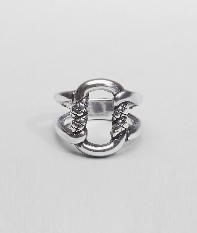 BOTTEGA VENETA Ring aus Silber Intreccio Svanito Ring D fp