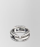 Bottega Veneta® Intreccio Svanito Silver Ring Bottega Veneta® Intreccio Svanito Silver Ring