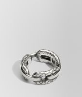 Bottega Veneta® Intreccio Svanito Silver Ring Bottega Veneta® Intreccio Svanito Silver Ring