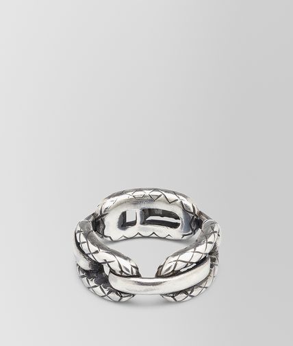 BOTTEGA VENETA - Intreccio Svanito Silver Ring