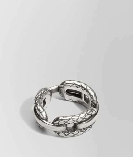 BOTTEGA VENETA - Intreccio Svanito Silver Ring