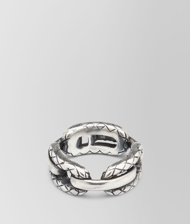 BOTTEGA VENETA RING WITH INTRECCIATO SILVER DETAILS Ring D fp