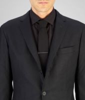 Bottega Veneta® DARK GREY INTRECCIATO OXYDIZED SILVER ENAMEL TIE CLIP Bottega Veneta® DARK GREY INTRECCIATO OXYDIZED SILVER ENAMEL TIE CLIP