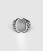 Bottega Veneta® INTRECCIATO OXYDIZED SVANITO SILVER RING Bottega Veneta® INTRECCIATO OXYDIZED SVANITO SILVER RING