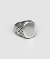 Bottega Veneta® INTRECCIATO OXYDIZED SVANITO SILVER RING Bottega Veneta® INTRECCIATO OXYDIZED SVANITO SILVER RING