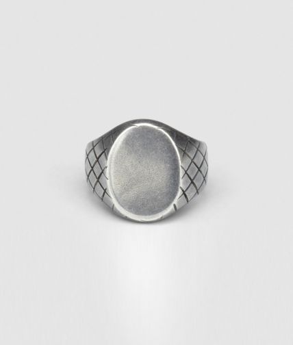 BOTTEGA VENETA - INTRECCIATO OXYDIZED SVANITO SILVER RING
