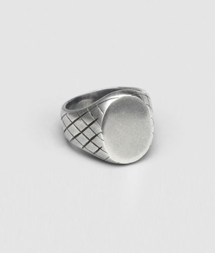 BOTTEGA VENETA - INTRECCIATO OXYDIZED SVANITO SILVER RING