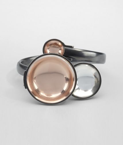 BOTTEGA VENETA - ORO ROSA ROCK CRYSTAL BURNISHED SILVER Bracelet