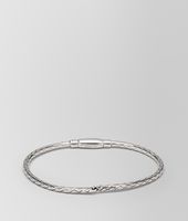 Bottega Veneta® Antique Silver Intrecciato Bracelet Bottega Veneta® Antique Silver Intrecciato Bracelet