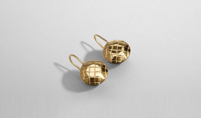 BOTTEGA VENETA - ORO GIALLO INTRECCIATO BURNISHED SILVER Earring
