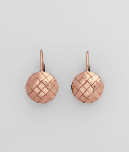 BOTTEGA VENETA - ORO ROSA INTRECCIATO BURNISHED SILVER Earring