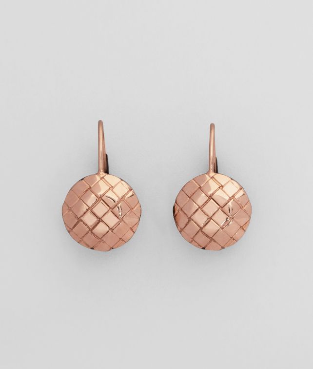 BOTTEGA VENETA ORO ROSA INTRECCIATO BURNISHED SILVER Earring Earrings D fp