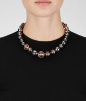 Bottega Veneta® ORO ROSA ROCK CRYSTAL BURNISHED SILVER Necklace Bottega Veneta® ORO ROSA ROCK CRYSTAL BURNISHED SILVER Necklace