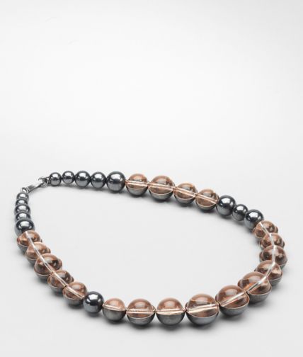 BOTTEGA VENETA - ORO ROSA ROCK CRYSTAL BURNISHED SILVER Necklace