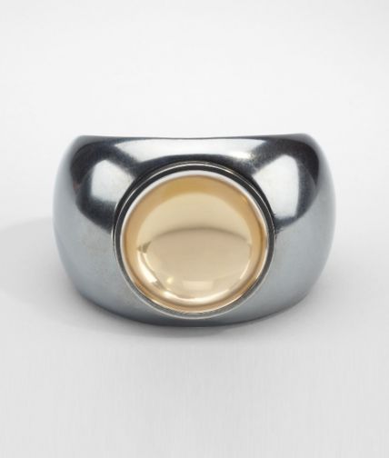 BOTTEGA VENETA - ORO GIALLO ROCK CRYSTAL BURNISHED SILVER Cuff