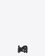 MONOGRAM RING IN BLACK ENAMEL COATED BRASS