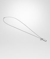 Bottega Veneta® Intrecciato Oxidized Silver Pendant Bottega Veneta® Intrecciato Oxidized Silver Pendant