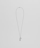 Bottega Veneta® Intrecciato Oxidized Silver Pendant Bottega Veneta® Intrecciato Oxidized Silver Pendant