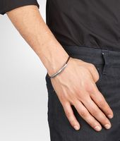 Bottega Veneta® Nero Intrecciato Oxidized Silver Nappa Bracelet Bottega Veneta® Nero Intrecciato Oxidized Silver Nappa Bracelet