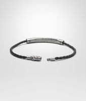 Bottega Veneta® Nero Intrecciato Oxidized Silver Nappa Bracelet Bottega Veneta® Nero Intrecciato Oxidized Silver Nappa Bracelet