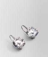 Bottega Veneta® Cubic Zirconia Oxydized Silver Earrings Bottega Veneta® Cubic Zirconia Oxydized Silver Earrings