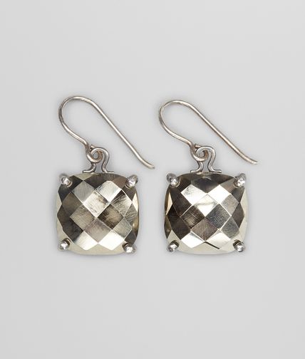 BOTTEGA VENETA - Pyrite Oxydized Silver Earrings