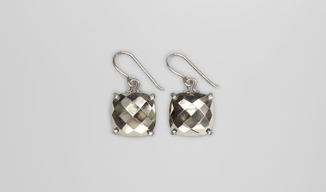 BOTTEGA VENETA - Pyrite Oxydized Silver Earrings