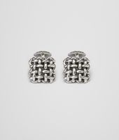 Bottega Veneta® Intrecciato Antique Silver Cufflinks Bottega Veneta® Intrecciato Antique Silver Cufflinks