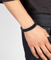 Bottega Veneta® Nero Intrecciato Oxidized Silver Nappa Bracelet Bottega Veneta® Nero Intrecciato Oxidized Silver Nappa Bracelet