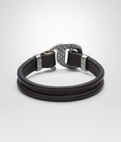 Bottega Veneta® Nero Intrecciato Oxidized Silver Nappa Bracelet Bottega Veneta® Nero Intrecciato Oxidized Silver Nappa Bracelet