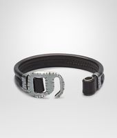 Bottega Veneta® Nero Intrecciato Oxidized Silver Nappa Bracelet Bottega Veneta® Nero Intrecciato Oxidized Silver Nappa Bracelet