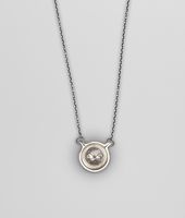 Bottega Veneta® COLLANA IN ARGENTO ANTICATO CON CHARM ROCK CRYSTAL BUTTERFLY Bottega Veneta® COLLANA IN ARGENTO ANTICATO CON CHARM ROCK CRYSTAL BUTTERFLY