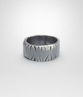 Bottega Veneta® Intrecciato Oxidized Silver Ring Bottega Veneta® Intrecciato Oxidized Silver Ring