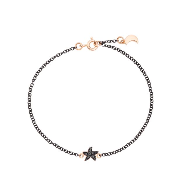Dodo Bracciale stellina oro rosa e perle